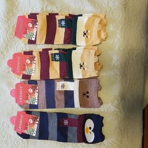 Ladies / Youth Animal Socks Set of 4 NWT